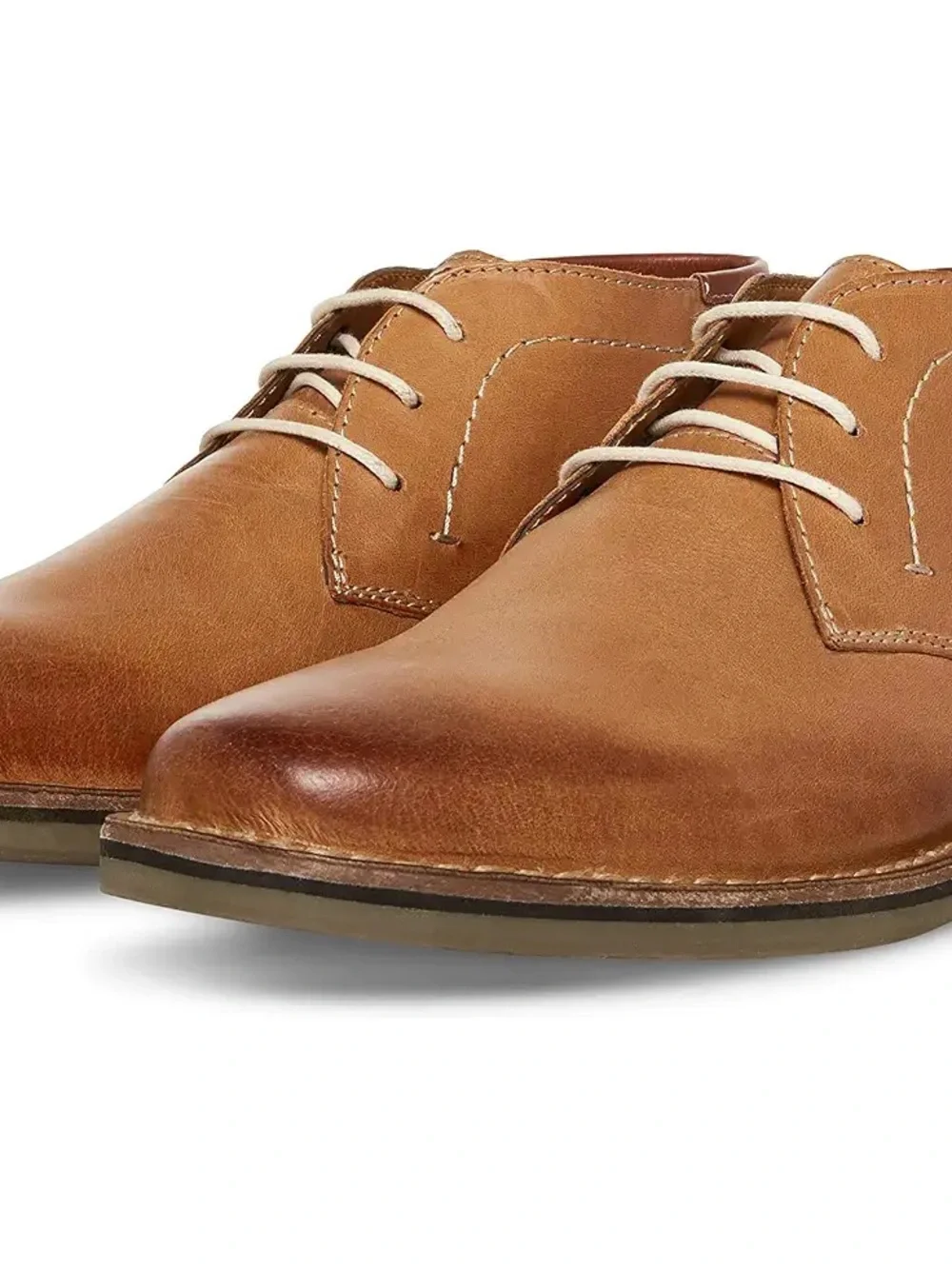 Steve Madden Hestonn Men's Tan Leather Derby Shoes Size 12